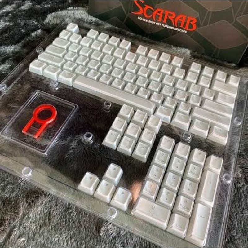 Jual Keycaps Pudding Redragon A130 Scarab White PBT Double Shot