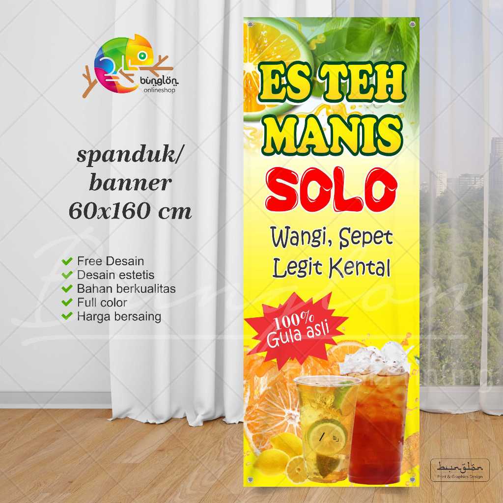 Jual Spanduk Banner Es Teh Manis Solo Wangi Sepet Legit Kental Shopee Indonesia