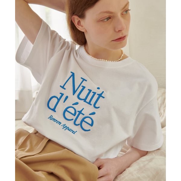 ◆RONRON◆ NUIT D ETE T SHIRT WHITE PINK Designer fashion, Seoul-fully created | W Concept