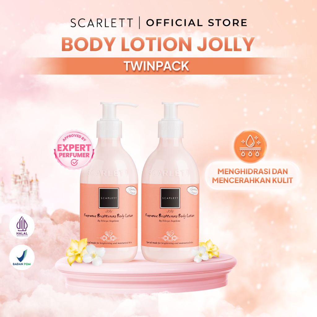 Jual Scarlett Whitening Body Lotion Jolly Twin Pack Mencerahkan dan