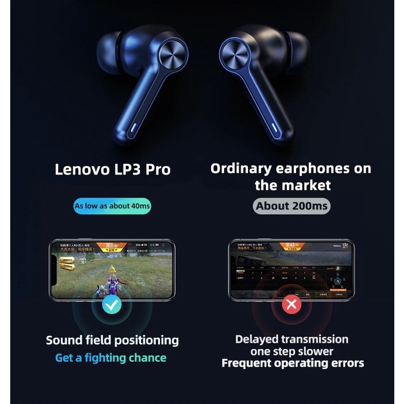 Jual Lenovo Thinkplus Original LP3 Pro TWS Bluetooth 5.1 Headset ...