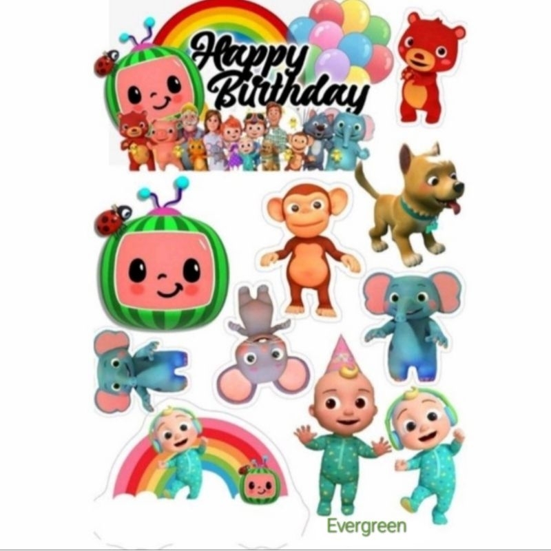 Jual Topper coco melon | Topper Cake Hiasan Kue Ulang Tahun COCO MELON ...