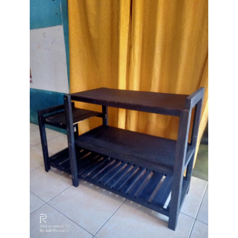 Jual MEJA KOMPOR GAS 2 TUNGKU + RAK DISPENSER / RAK GALON RAK SERBAGUNA ...
