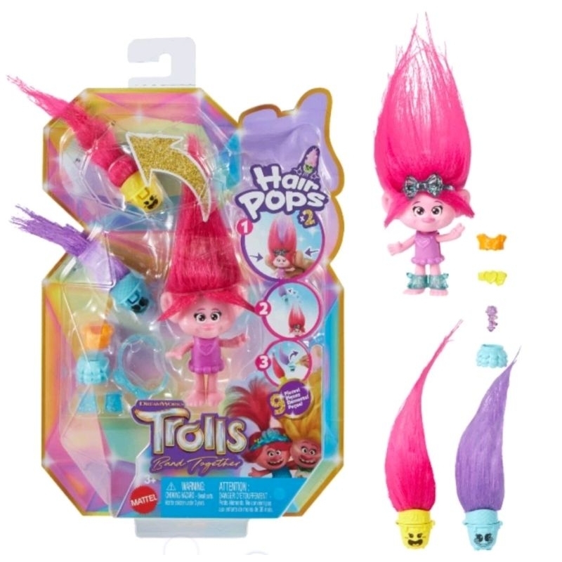 Jual Dreamworks trolls band together hairs pops pink hair pops original ...