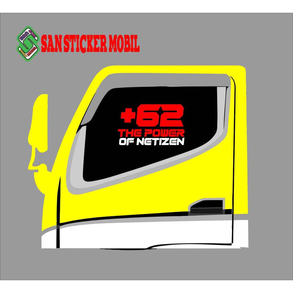 Jual 0208 Stiker kaca mobil truk pickup stiker cutting +62 the power of ...