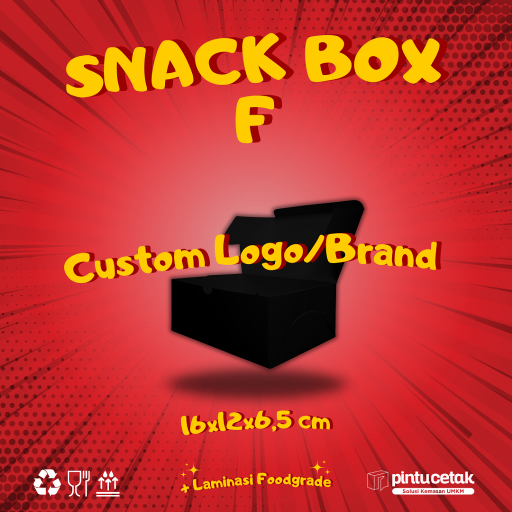 Jual CUSTOM DESIGN SNACK BOX Makanan Paper Kraft, MIN ORDER 1000 PCS ...
