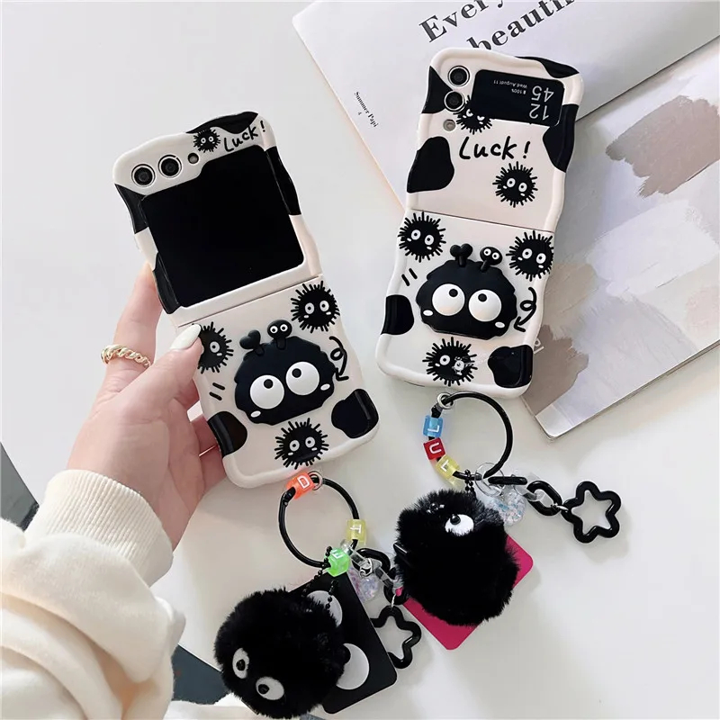 Jual Cute Cartoon Pendant Phone Case For Samsung Galaxy Z Flip 3 4 5 6 ...