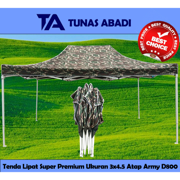 Jual Tenda Lipat Super Premium X Mm Atap Army D Tebal