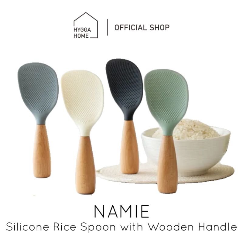 Jual Hygga Home NAMIE Standing Rice Spoon Centong Nasi Berdiri Silikon ...