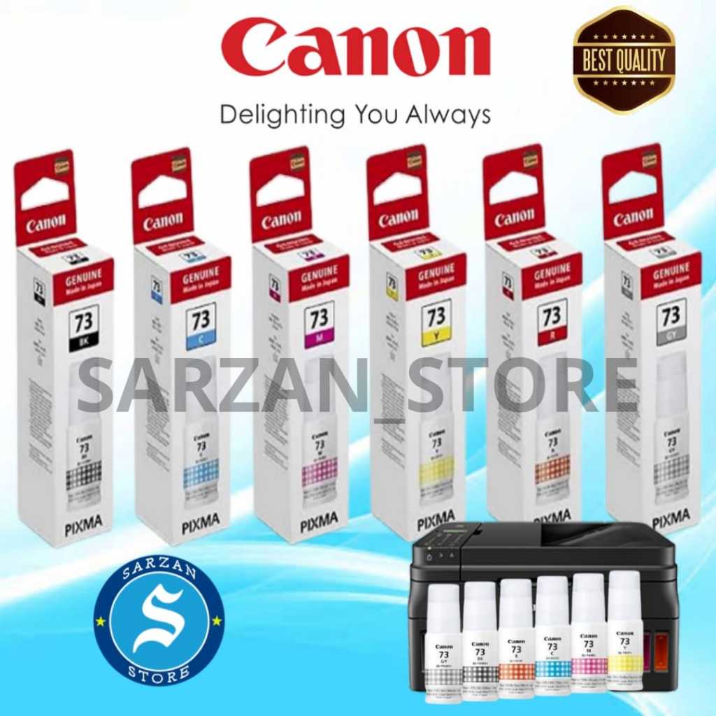 Jual Tinta Canon GI-73 Original 1 SET 6 Warna For Ink Printer G570 G670 ...