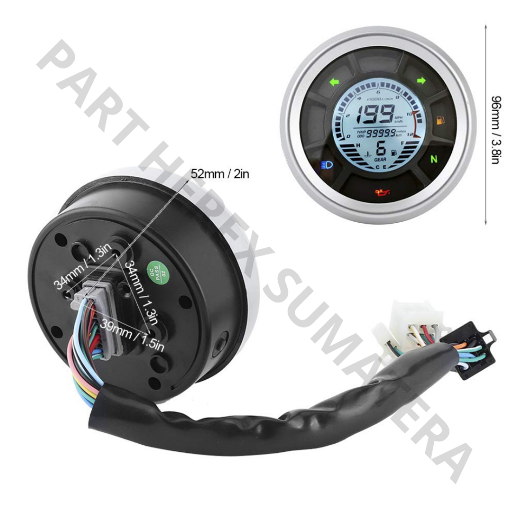 Jual Speedometer Digital Bulat Universal Motor Custom Modifikasi Modif ...