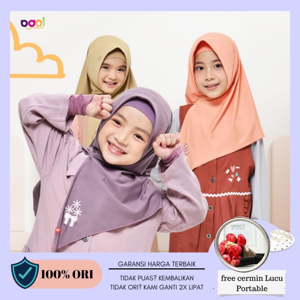 Jual Kerudung instan anak Zanan Comel Mara | Kerudung segitiga instan ...