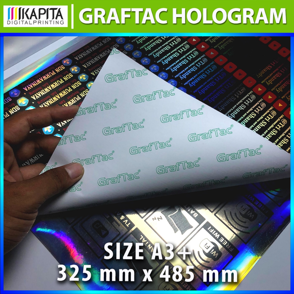 Jual Cetak Stiker Graftac Hologram A3+ Murah Lembaran DESAINMU SENDIRI ...