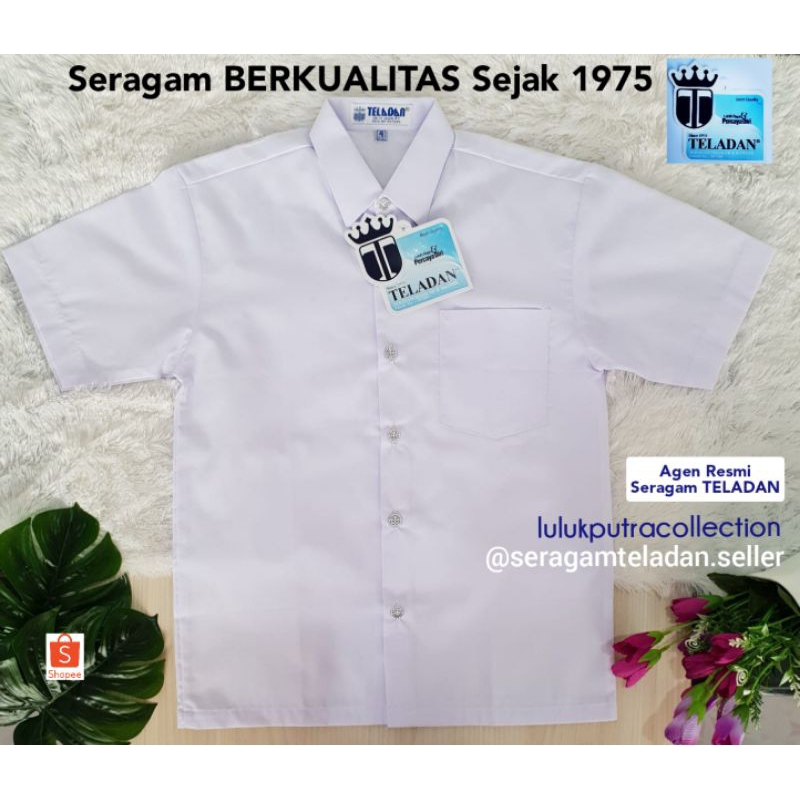 Jual Seragam TELADAN Kemeja Putih Lengan Pendek SD SMP SMA (Seragam ...