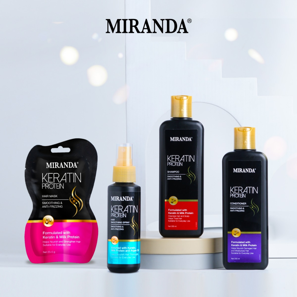 Jual MIRANDA Keratin Protein Hair Shampoo Conditioner 200ml (New