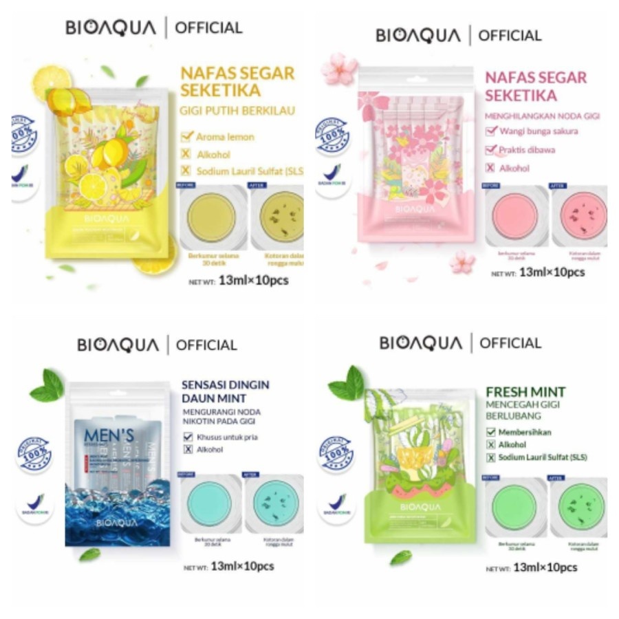 Jual BIOAQUA PROBIOTIC REFRESHING MOUTHWASH 13ML OBAT PENCUCI MULUT