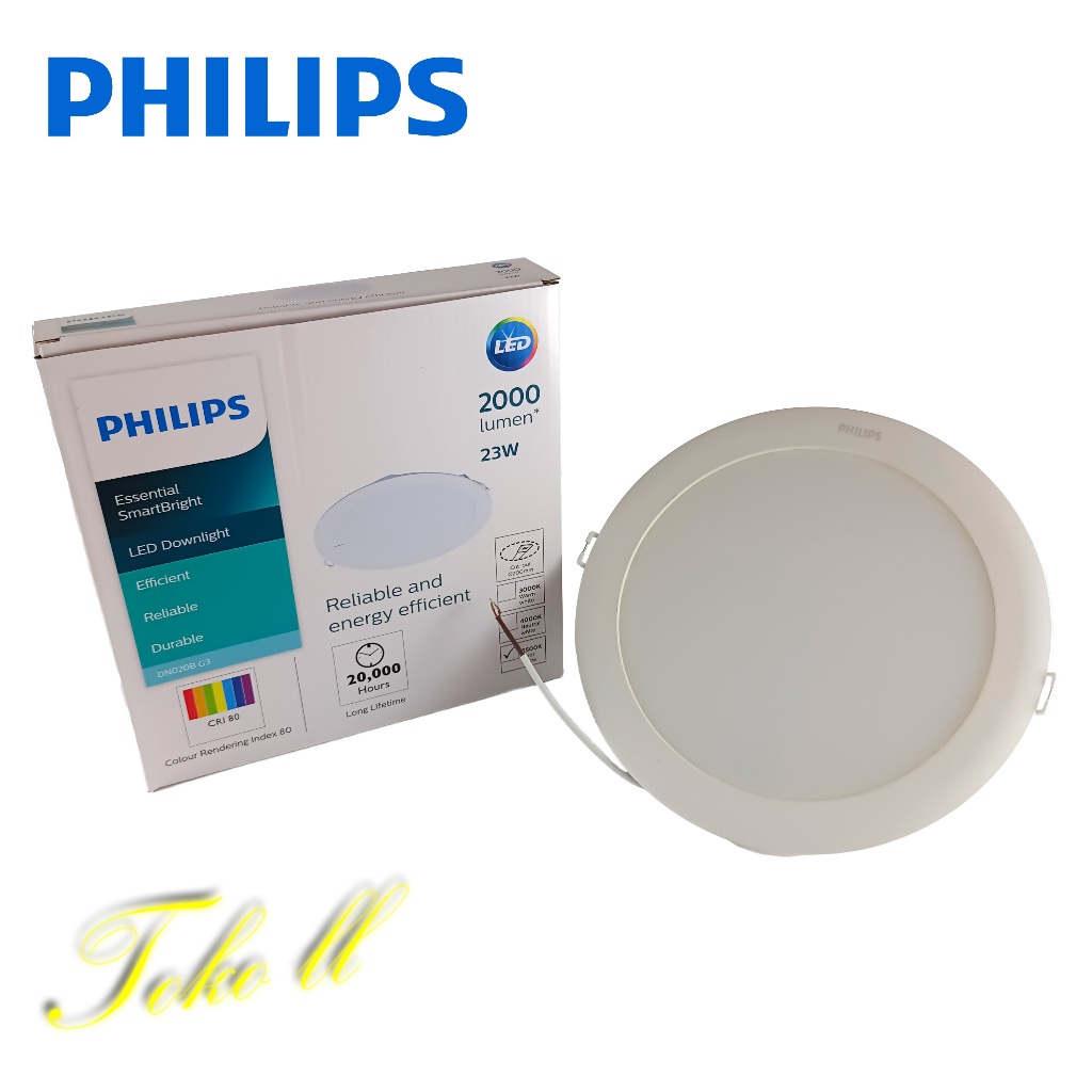 Jual Downlight LED Philips DN020B Inbow Bulat 23 Watt (Putih) | Shopee ...