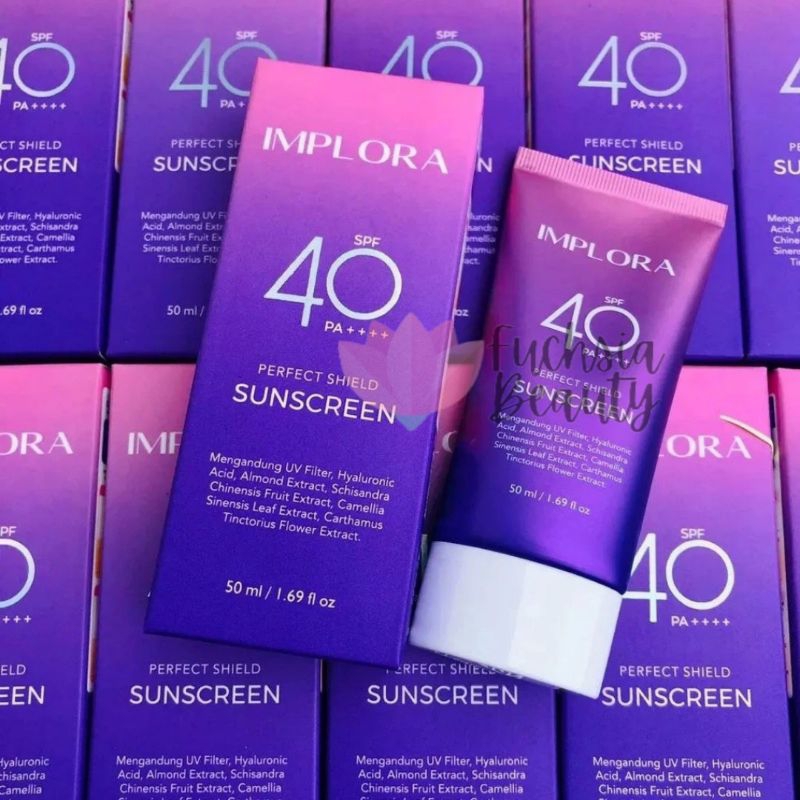 Jual IMPLORA PERFECT SHIELD SUNSCREEN SPF40 PA++++ 50ml | Sunscreen ...
