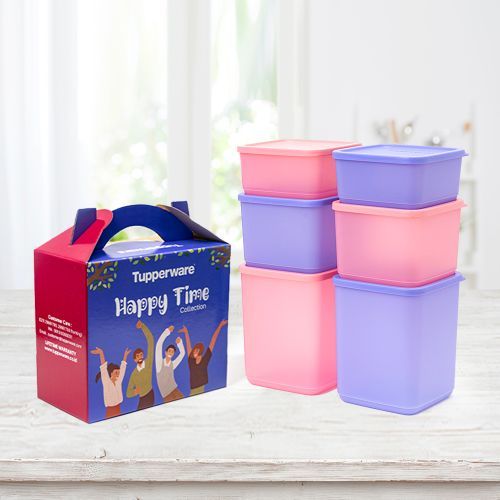 Jual Toples Penyimpanan Kue Kering Kripik Happy Time Pink Purple 1