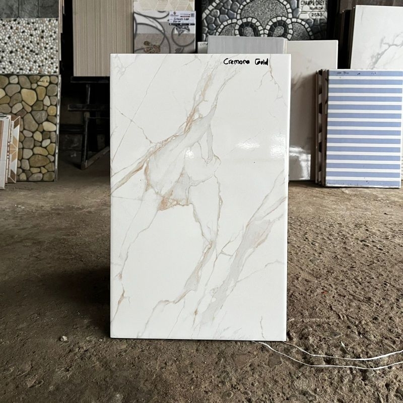 Jual Keramik MULIA SIGNATURE 25x40 CREMONA GOLD | Shopee Indonesia