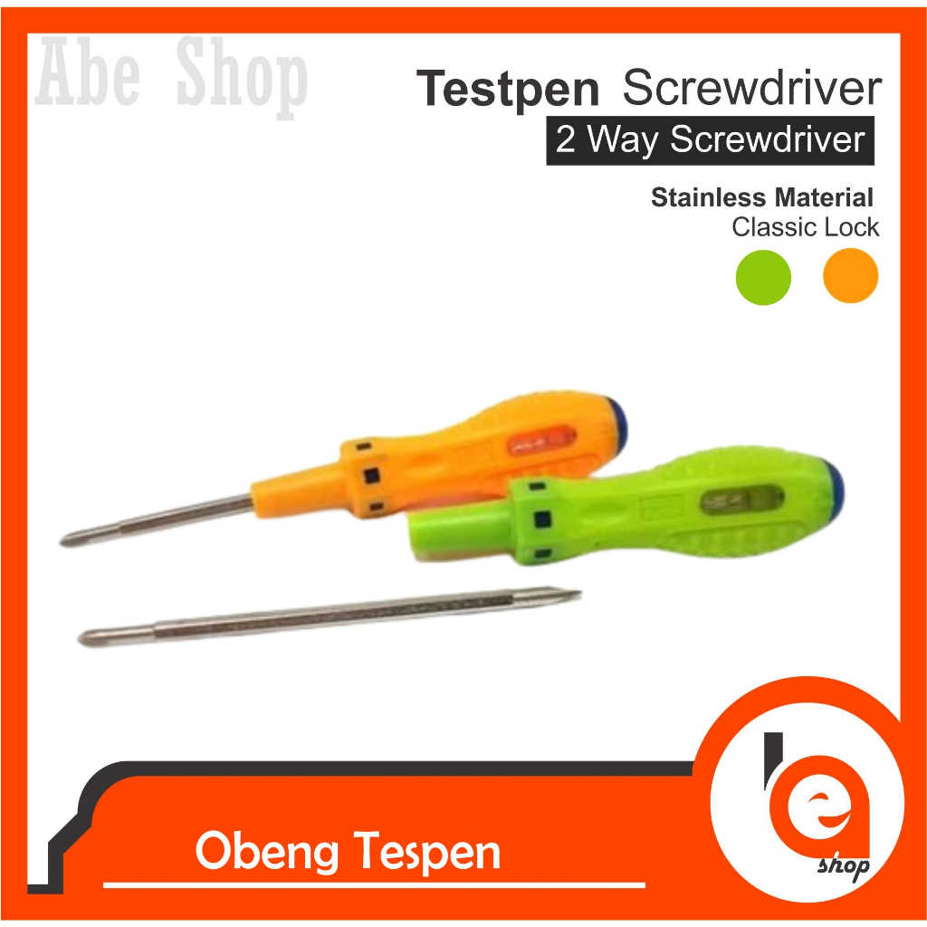 Jual Tespen Obeng Test Min Kelistrikan Tes Listrik Tester Tegangan ...