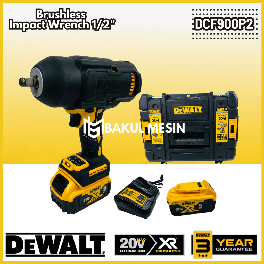 Jual DEWALT CORDLESS DCF900P2 IMPACT WRENCH 1/2INCH DCF900 Shopee