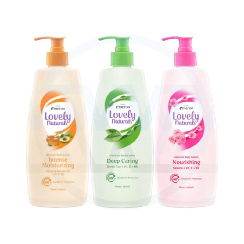 Jual Emeron Lovely Naturals Hand & Body Lotion 400ml Shopee Indonesia