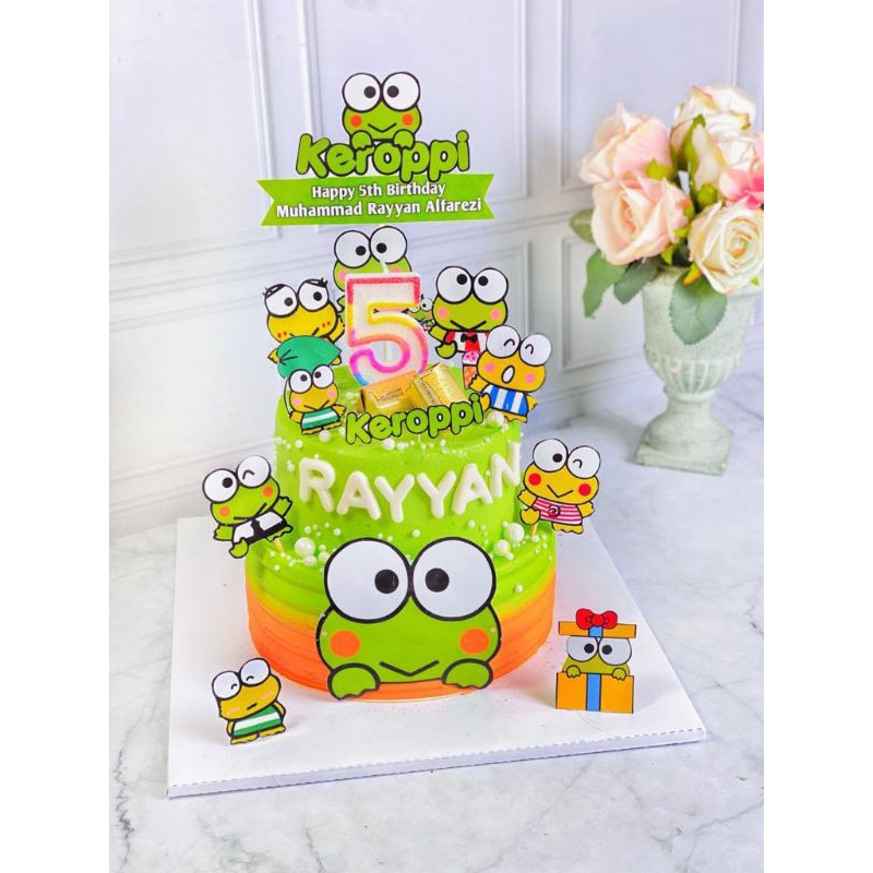 Jual kue ulang tahun anak birthday keroppi topper cake | Shopee Indonesia