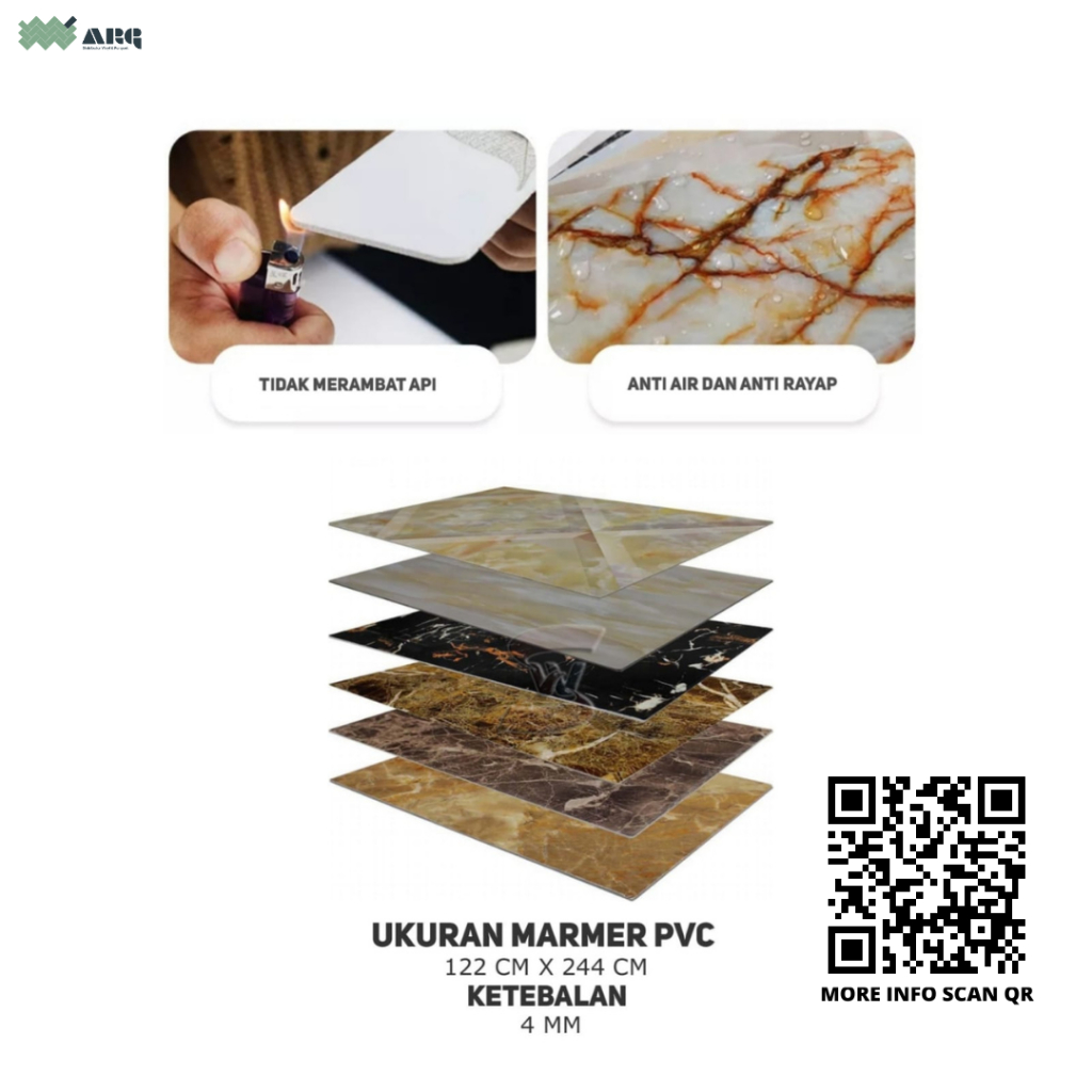 Jual PVC Marmer 122 x 244 cm Harga Terjangkau | Shopee Indonesia