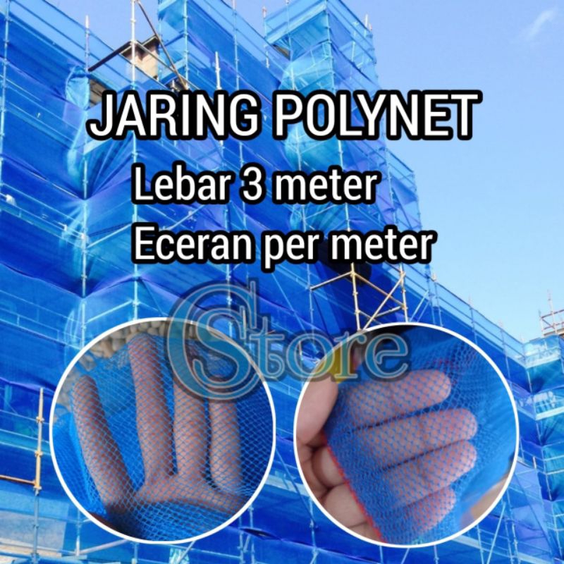 Jual Jaring Polynet Jaring Proyek Lebar Meter Panjang Eceran Per