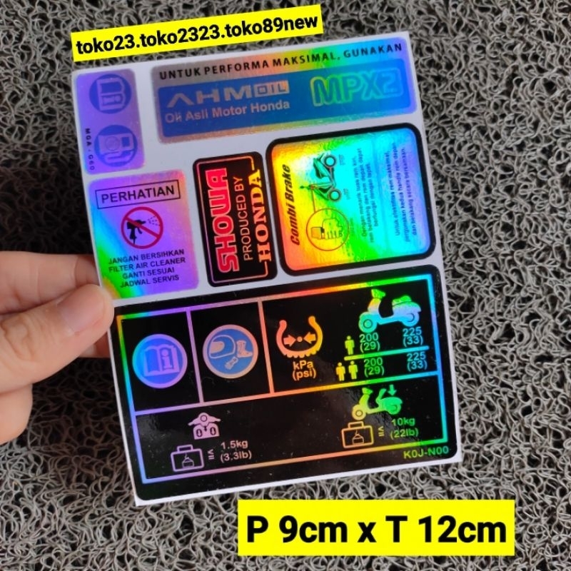 Jual stiker motor honda matic stiker peringatan | Shopee Indonesia