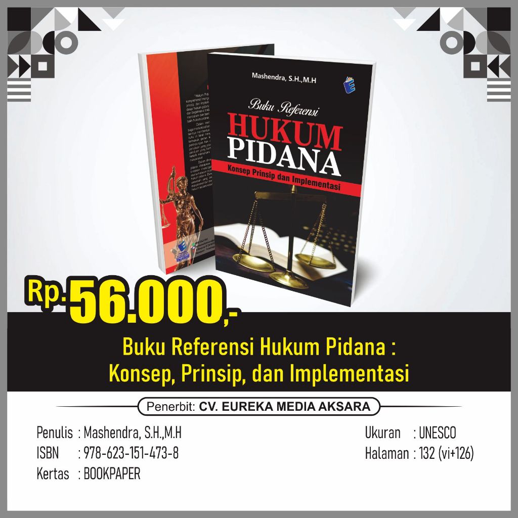 Jual Buku Referensi Hukum Pidana : Konsep, Prinsip, Dan Implementasi ...