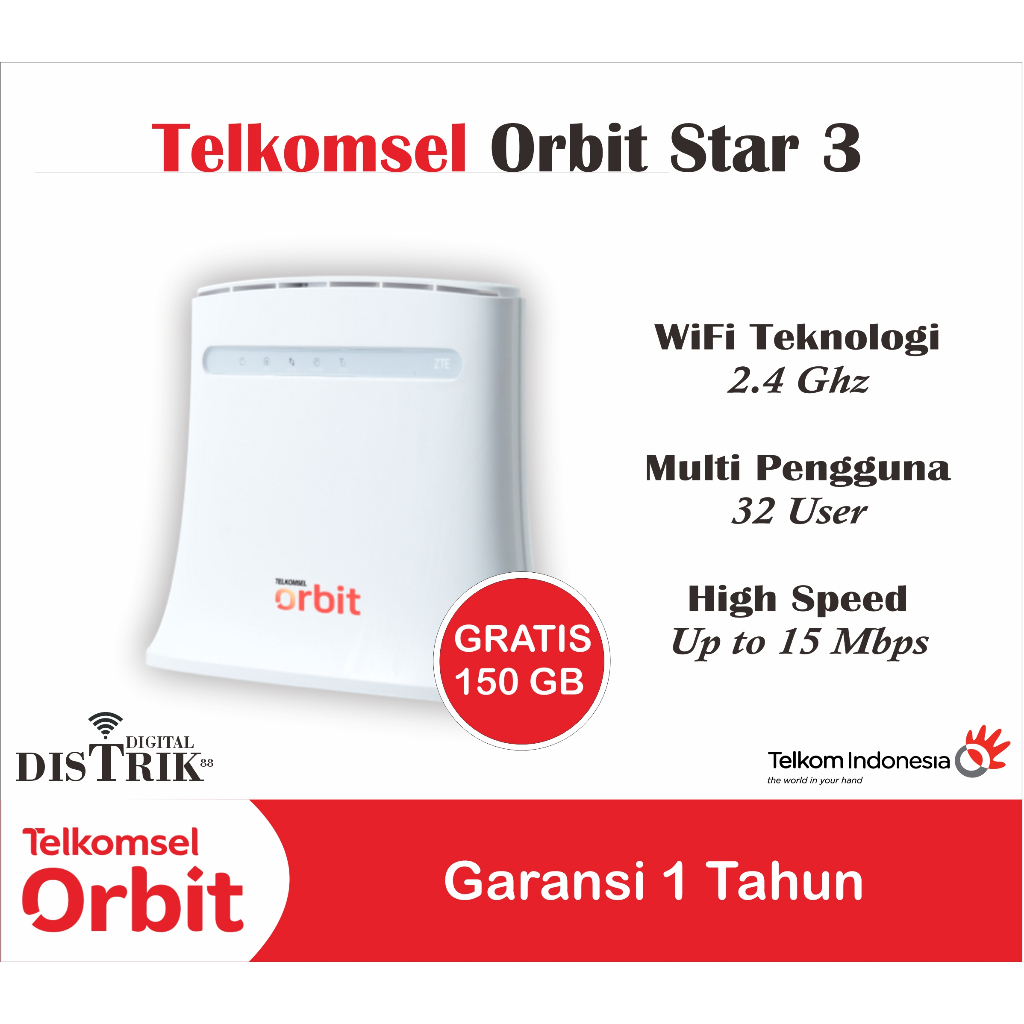 Jual Modem Telkomsel Orbit Star H2 Huawei B320 High Speed | Shopee ...