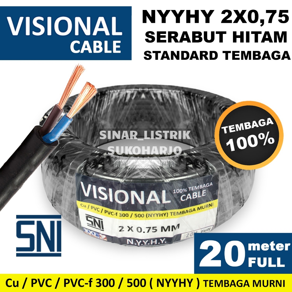 Jual Kabel Listrik Nyyhy Serabut Tembaga X Roll Meter Full X Nyy Hyo Kabel Hitam