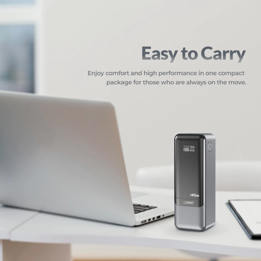 UNEED QuickBox C27 Powerbank 145W Support Laptop QC PD 3.0 PPS -UPB155