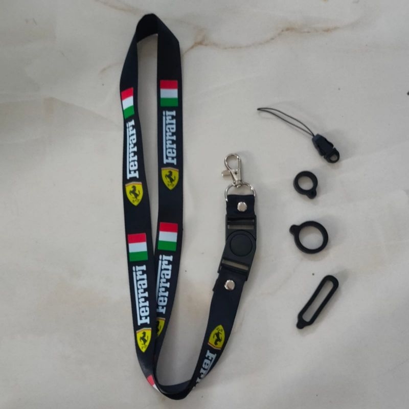 Jual TALI LANYARD FERARRI LOGO OTOMOTIF MOBIL SUPERCAR ITALIA FLAG ...