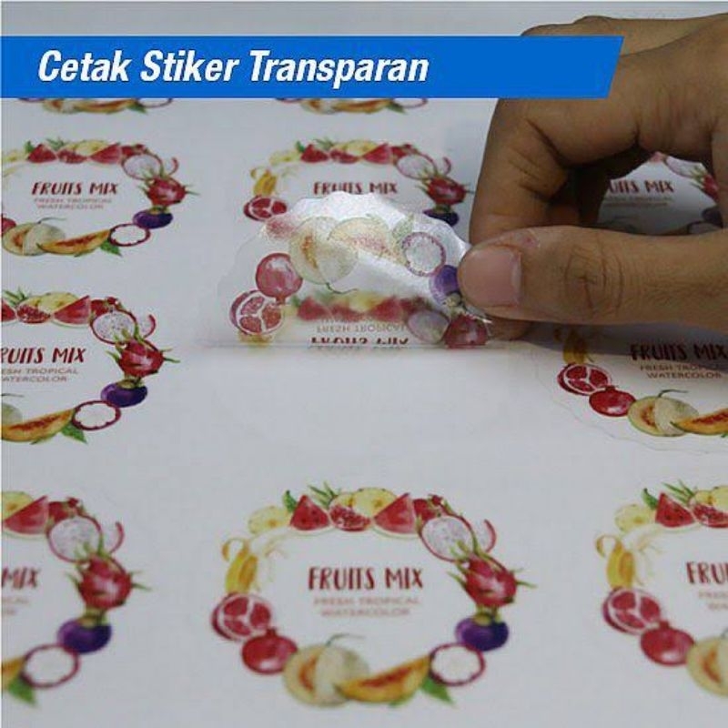 Jual Cetak Stiker Transparan Shopee Indonesia