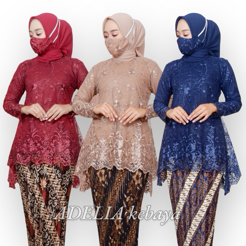 Jual Ade Kebaya Mikha 2 Stelan Kebaya Blouse Cantik Model Baju