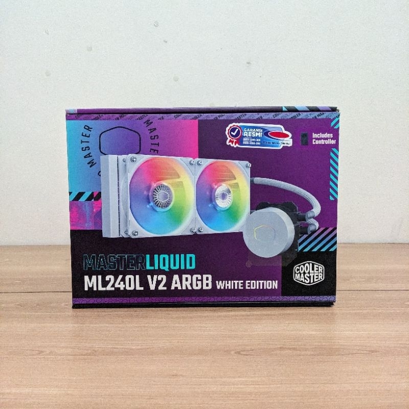 Jual AIO WATER COOLING COOLER MASTER ML240L V2 ARGB WHITE EDITION