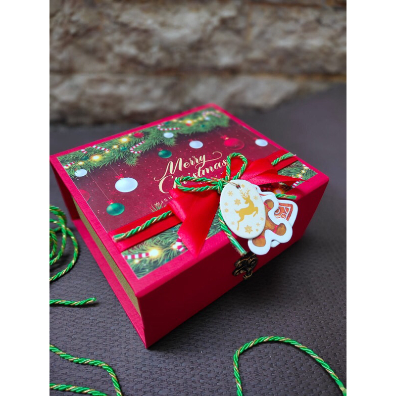 Jual Packaging Hampers Kotak Hardbox Christmas Natal 17,5x15,5x8cm ...
