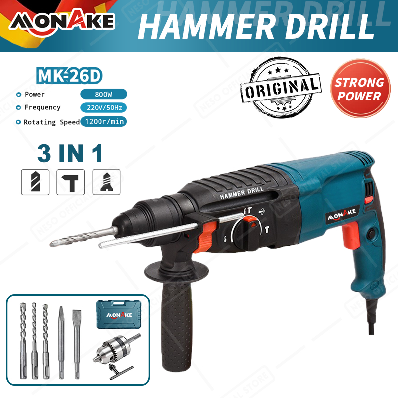 Jual Mesin Bor Bobok 26mm Rotary Hammer Drill Impact Beton Tembok ...