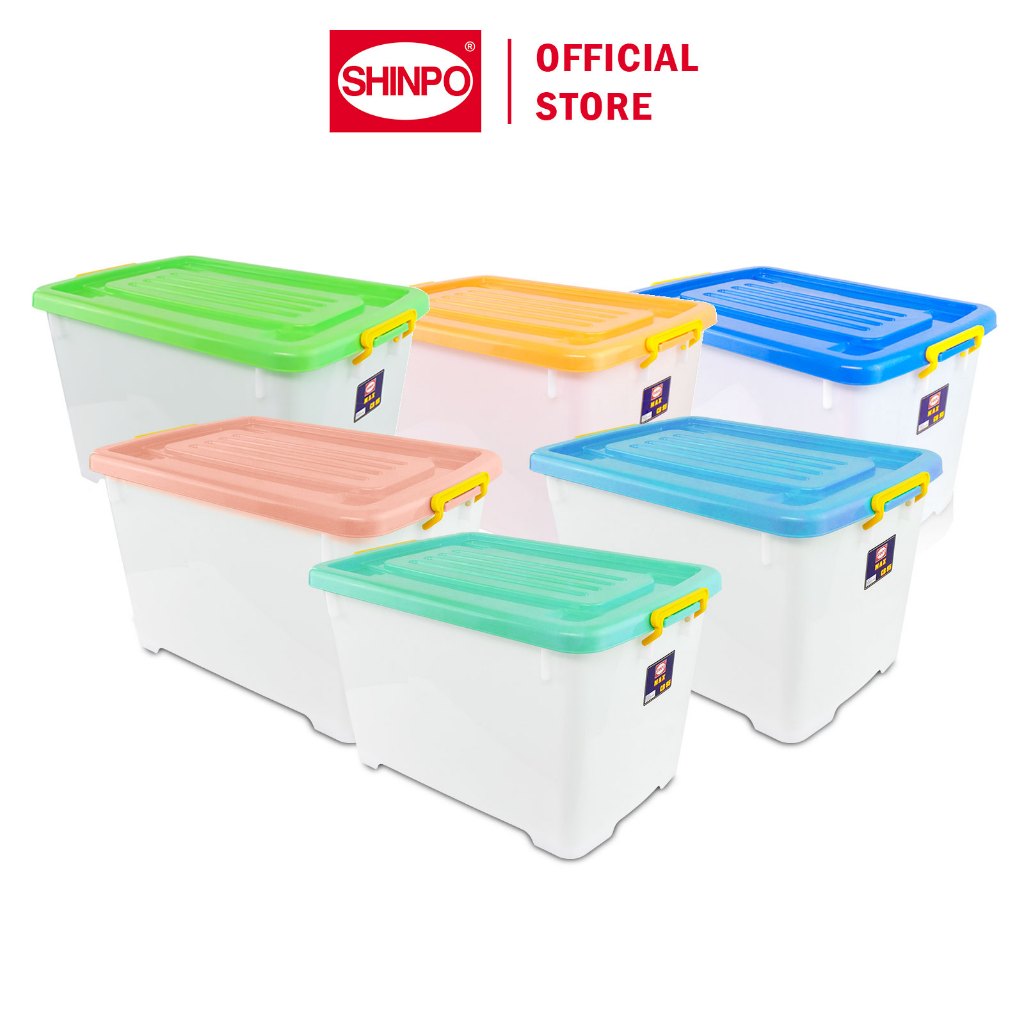 Jual Shinpo Kontainer Plastik Dengan Roda Max Container Box Kotak Penyimpanan Spo Sip 114 Cb 95 0933