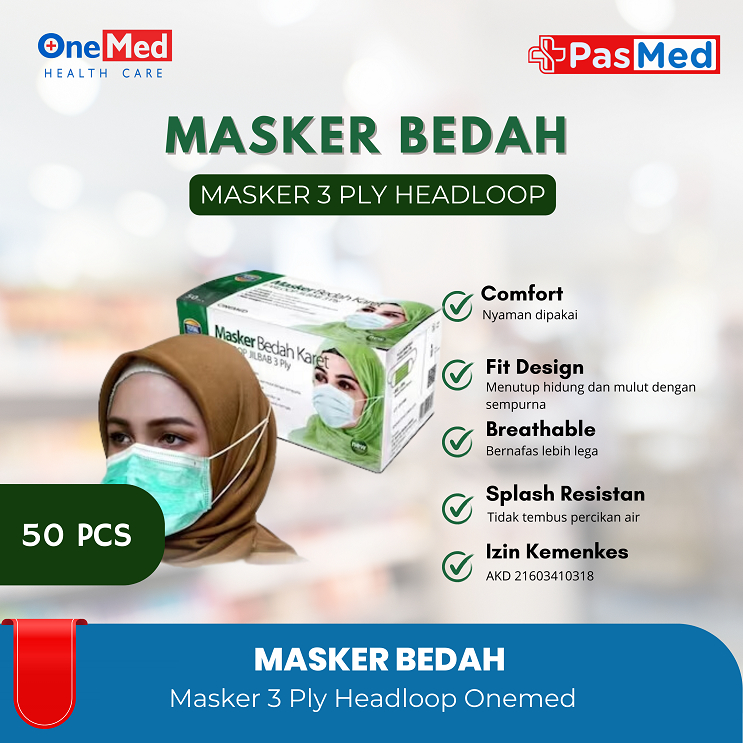 Jual ONEMED hijab Surgical mask l PASMED | Shopee Indonesia