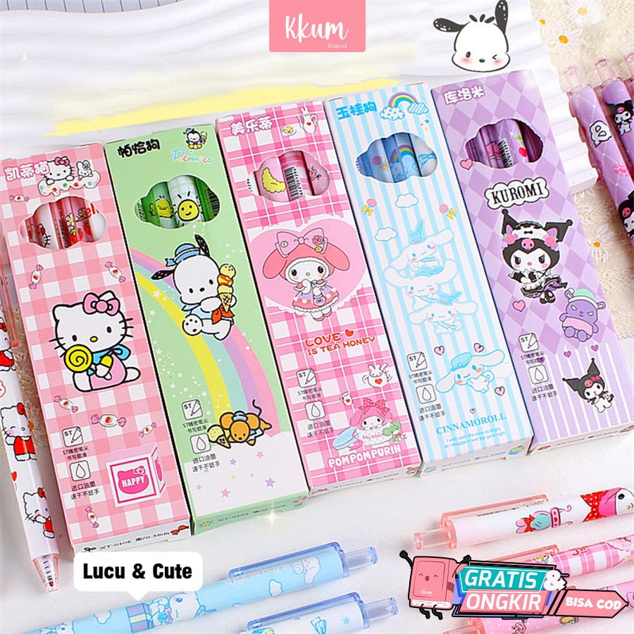 Jual 4PCS Pen Gel Set Sanrio/ Pulpen Gel Mekanik 0.5mm | Shopee Indonesia