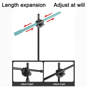 Holder Overhead Stand Tripod Hp Ringlight Kamera Lampu Fotografi Mua ZMA1 Stand Holder Meja