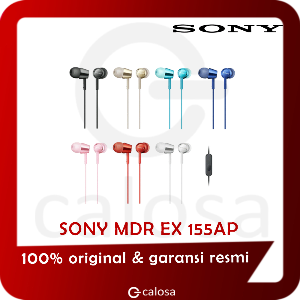 Jual SONY MDR-EX155AP EX 155 AP Earphone With Mic EX155AP ORIGINAL ...