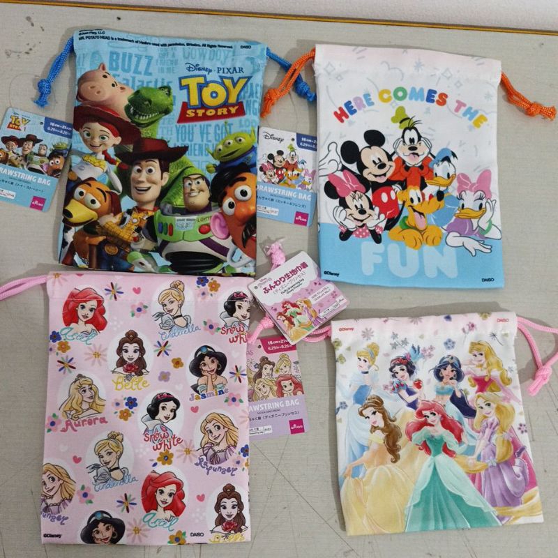 Jual Drawstring bag Daiso Disney and Hallowen Jack Tas serut mini versi Disney Mickey and