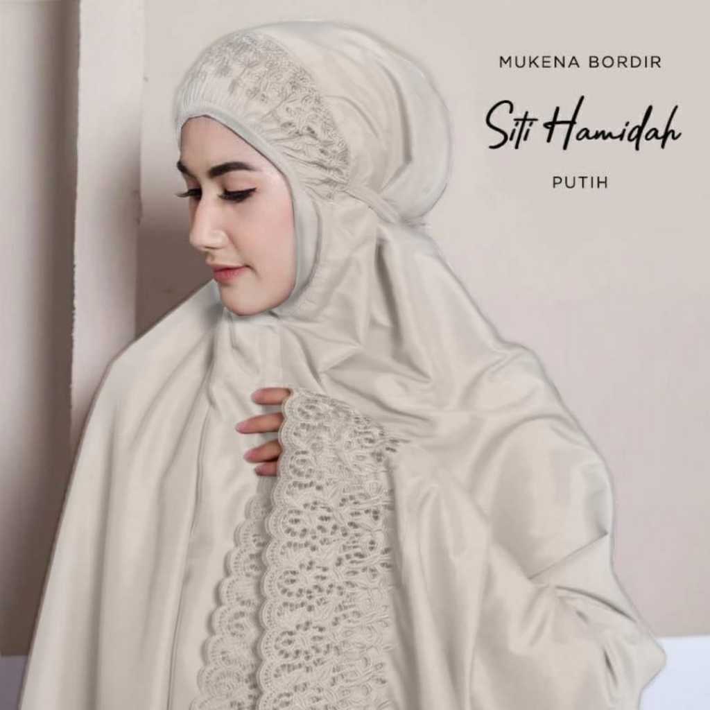Mukena Dewasa Full Bordir Khadijah Bahan Katun Premium Cantik