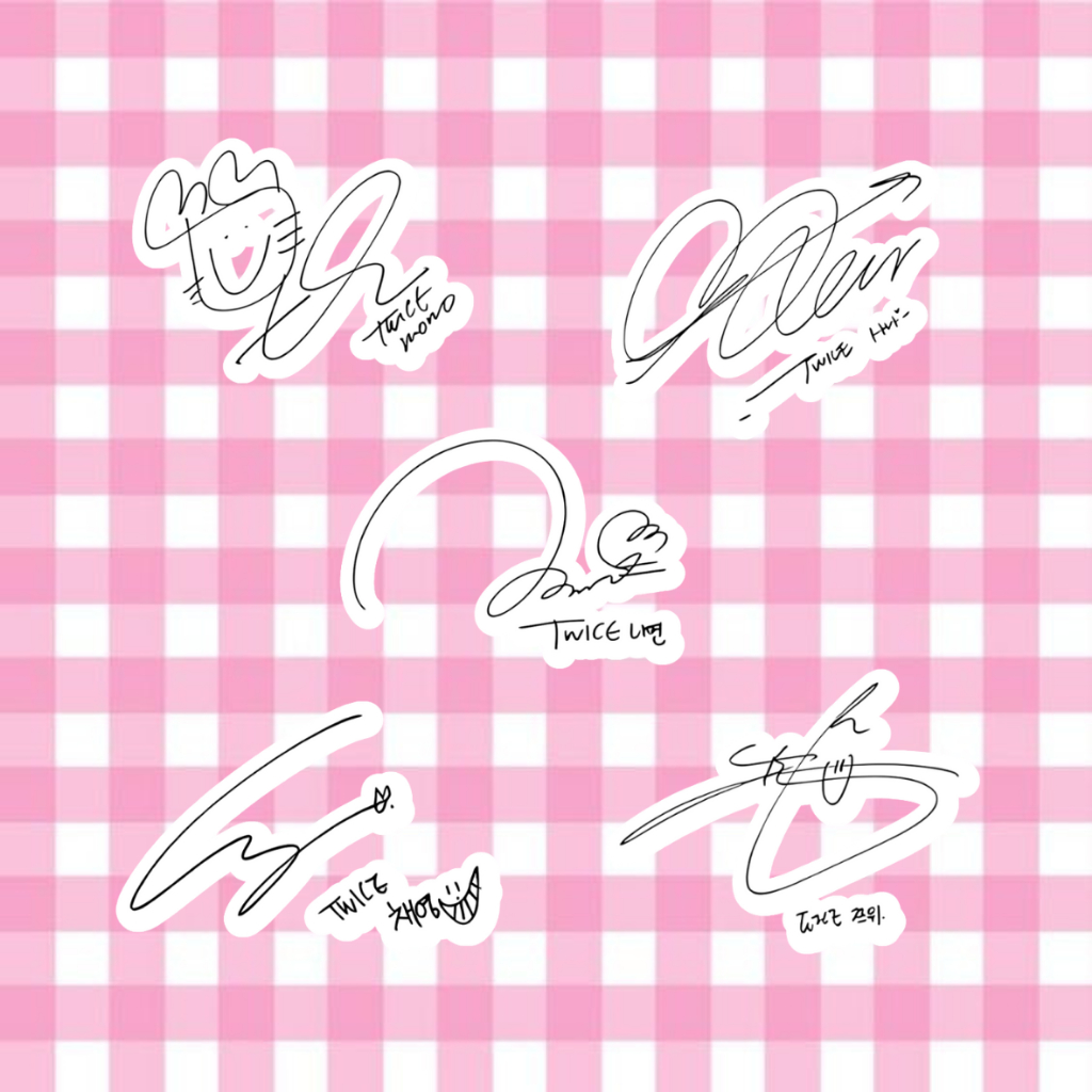 Jual Sticker Transparan Twice Signature Sign Tanda Tangan TTD | Shopee ...