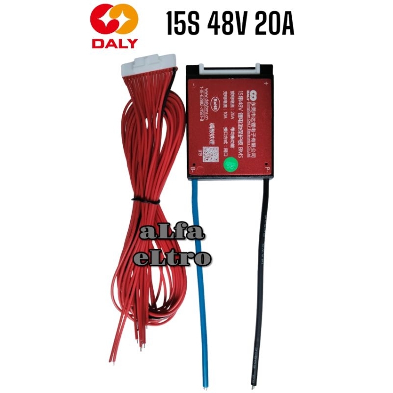 Jual BMS BATERAI BATTERY LIFEPO4 DALY 15S 48V 20A 30A 40A 50A 60A 100A ...